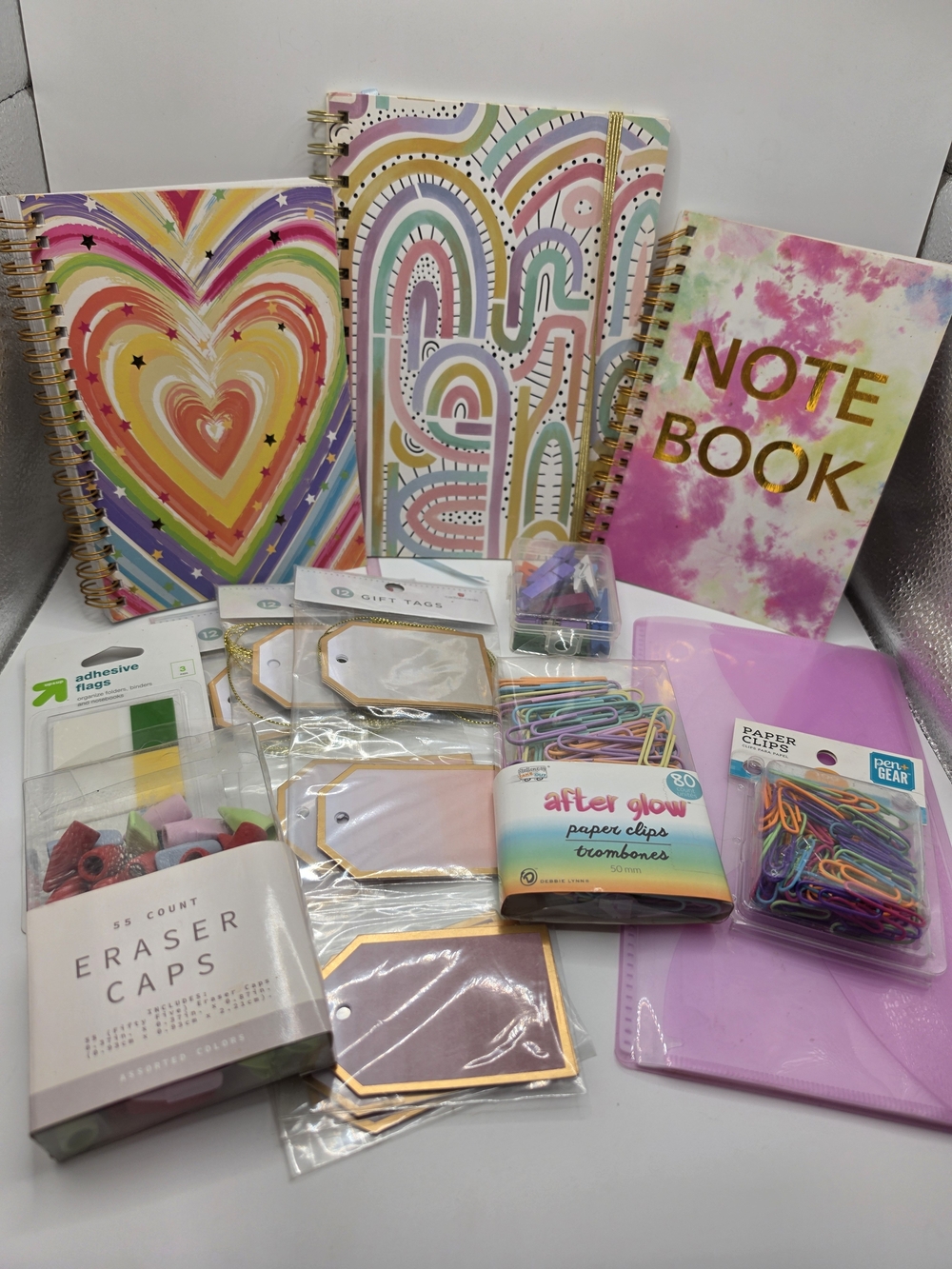 Multicolor Multi-branded Spiral Notebooks & Stationery Set